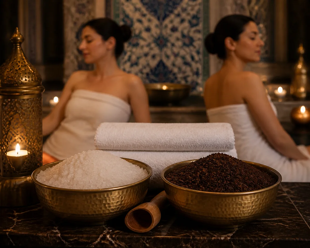 Deniz Tuzu veya Kahve Peelingli Hamam Paketi